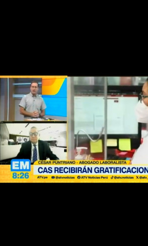 Estudio Mu&ntilde;iz en ATV+ | CAS recibir&iacute;an gratificaciones y CTS