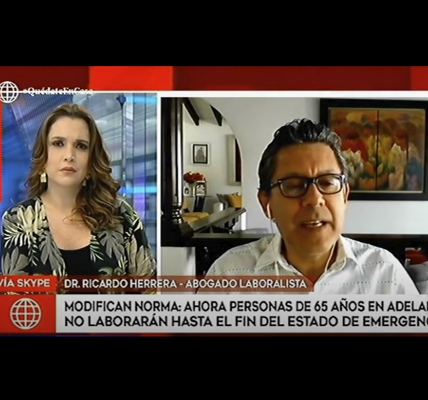 Personas de 65 años no laborarán hasta el fin del estado de emergencia